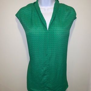 CAbi ruched V-neck blouse